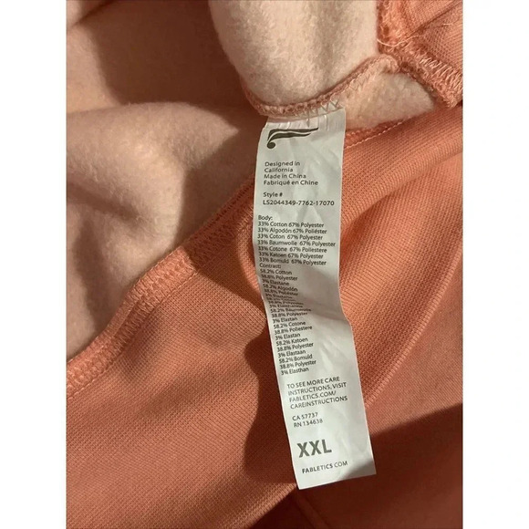 Fabletics Catarina Pullover Sweatshirt Half Zip Mock Neck Cropped Sz XXL - Picture 9 of 10